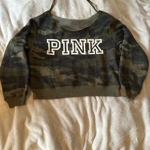 PINK Victoria's Secret Kids Green Camo Sweatshirt